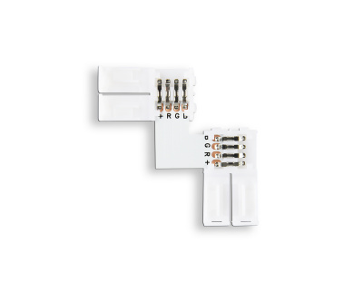 Соединитель угловой L для светодиодной ленты 5050 12/24V (4 конт.) GS6701 (10шт) Ambrella light GS6701