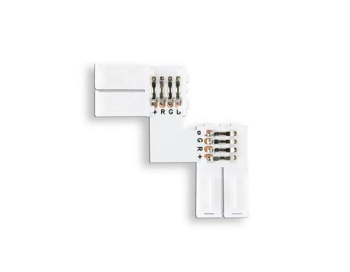 Соединитель угловой L для светодиодной ленты 5050 12/24V (4 конт.) GS6701 (10шт) Ambrella light GS6701