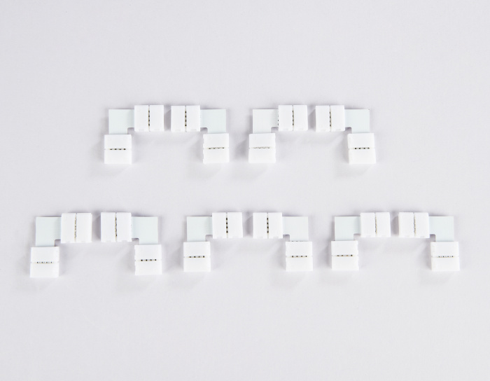 Соединитель угловой L для светодиодной ленты 5050 12/24V (4 конт.) GS6701 (10шт) Ambrella light GS6701