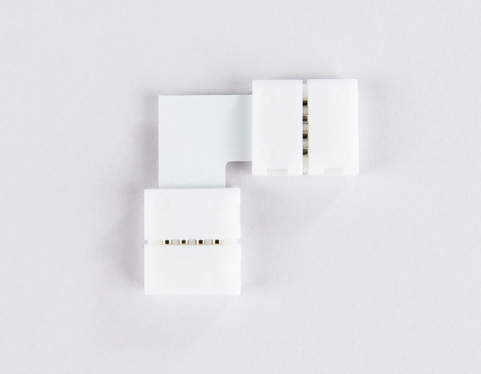 Соединитель угловой L для светодиодной ленты 5050 12/24V (4 конт.) GS6701 (10шт) Ambrella light GS6701