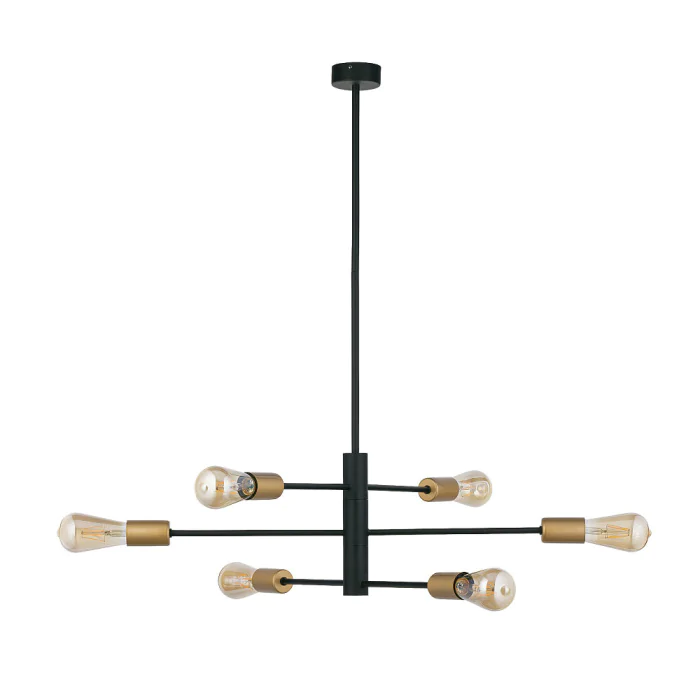 Подвесная люстра Nowodvorski Rotor Black/Gold 7937
