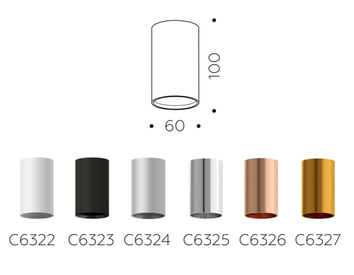 Корпус светильника накладной для насадок D60mm Ambrella light C6323