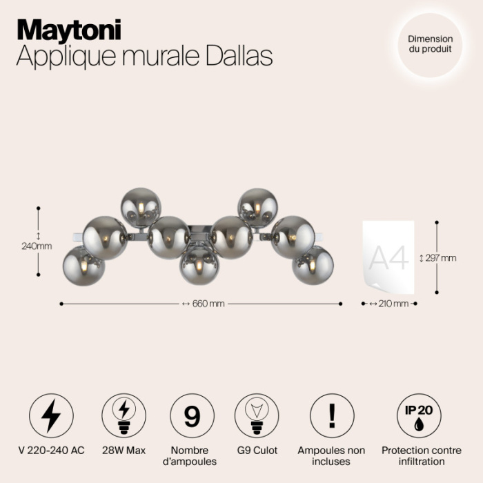 Бра Maytoni MOD547WL-09CH