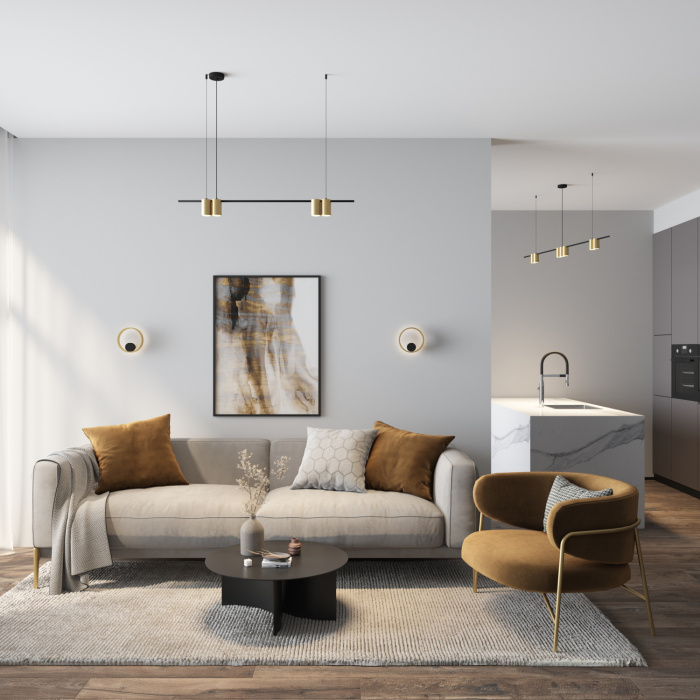 Настенный светильник Denkirs Orbit DK5060-BK+SG