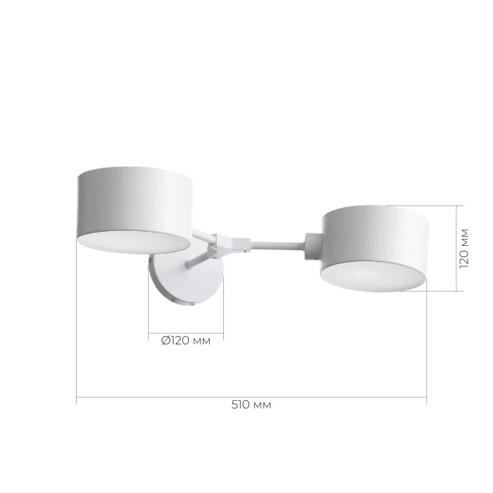SLE183501-02 Светильник настенный Белый/Белый E14 2*60W