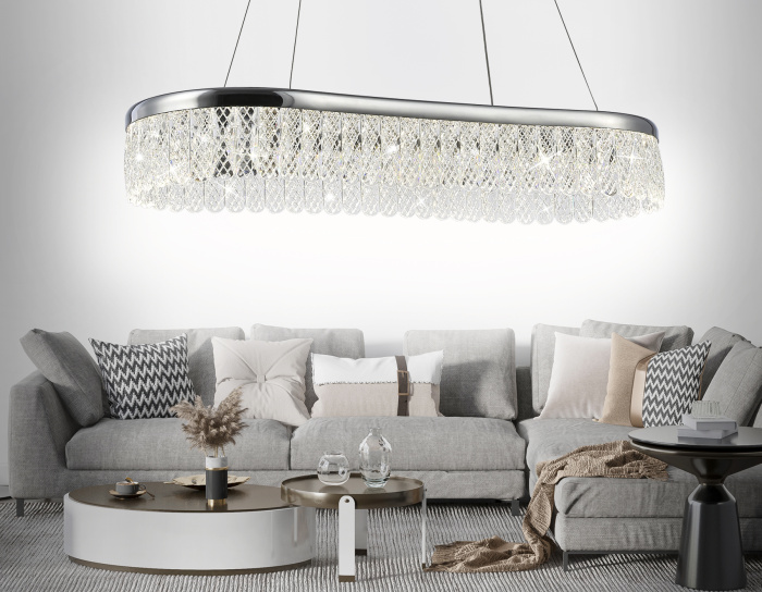 Подвесной светодиодный светильник с хрусталем Ambrella light TR49733