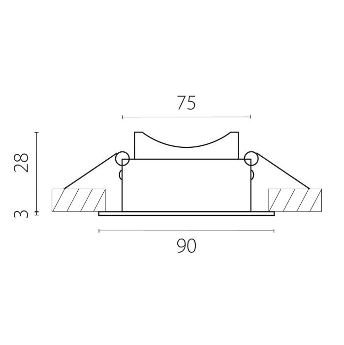 Рамка термостойкая PVC д/крепления LED источника света в подвесном потолке Piano Lightstar 012916