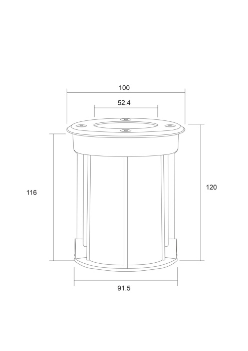 Грунтовый светильник Maytoni Tubo O043DL-01S