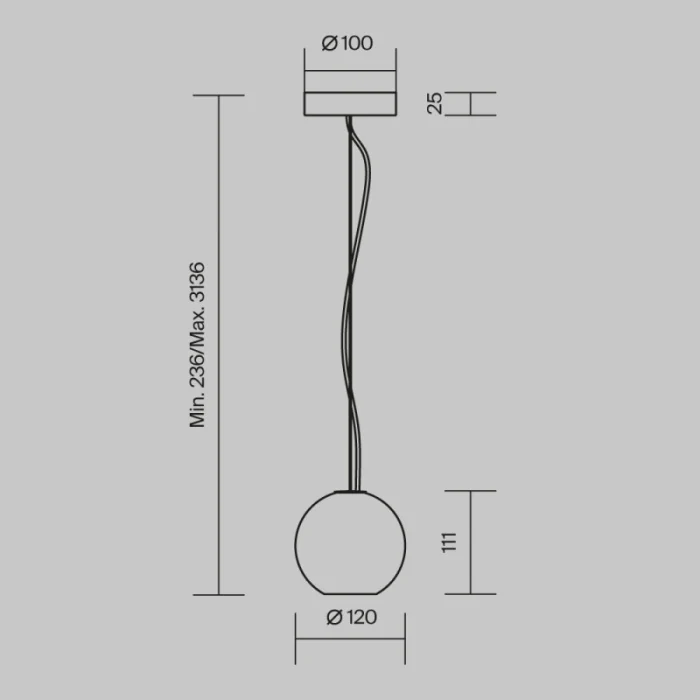 Подвесной светильник Maytoni Basic Texture MOD461PL-01B