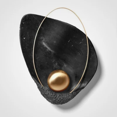 Настенный светильник CLAM Черный мрамор ImperiumLoft