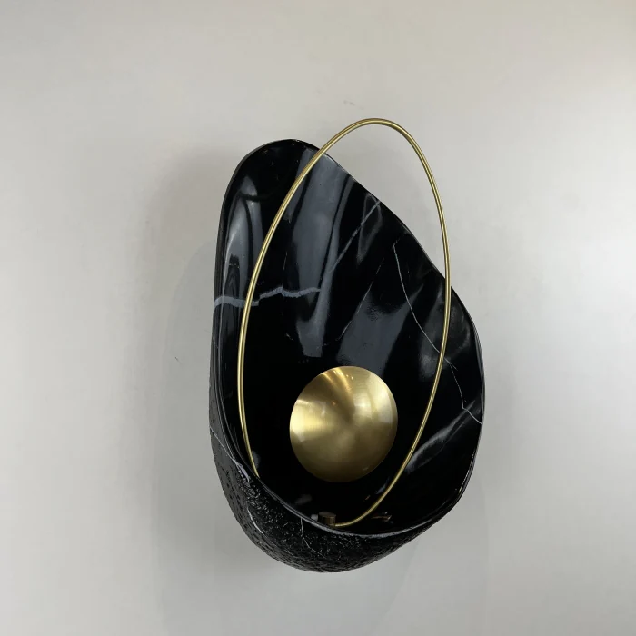 Настенный светильник CLAM Черный мрамор ImperiumLoft