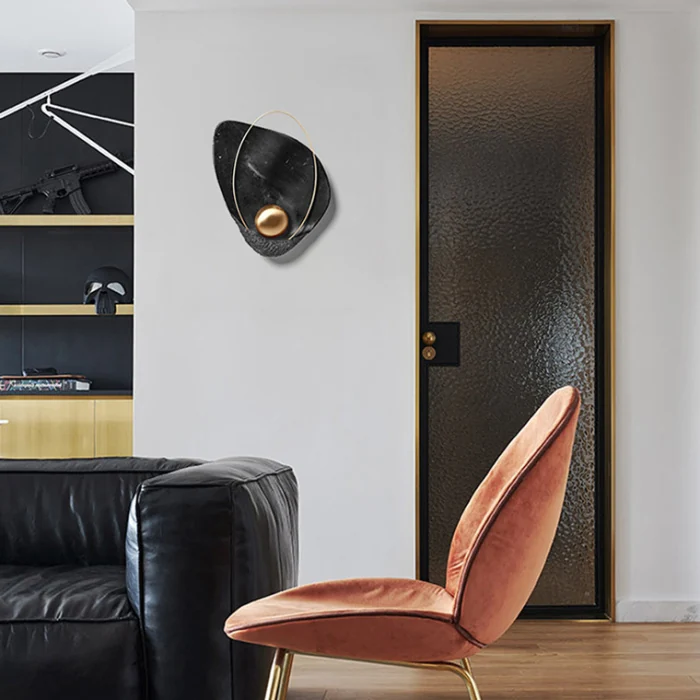 Настенный светильник CLAM Черный мрамор ImperiumLoft