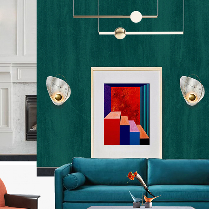 Настенный светильник CLAM Черный мрамор ImperiumLoft