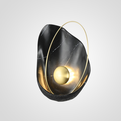 Настенный светильник CLAM Черный мрамор ImperiumLoft