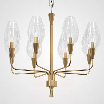 Подвесная дизайнерская люстра Viola 8 Прозрачный ImperiumLoft