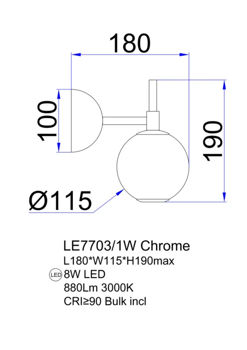 Бра Leon Aurore LE7703/1W Gold