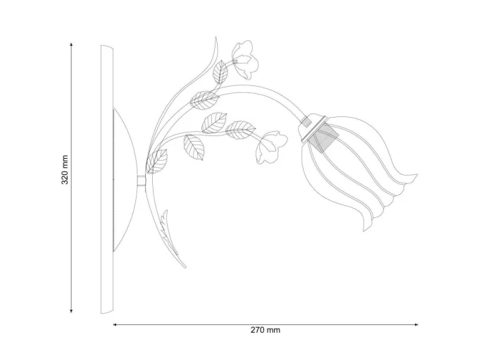 Бра Lucia Tucci Fiori di rose W106.1