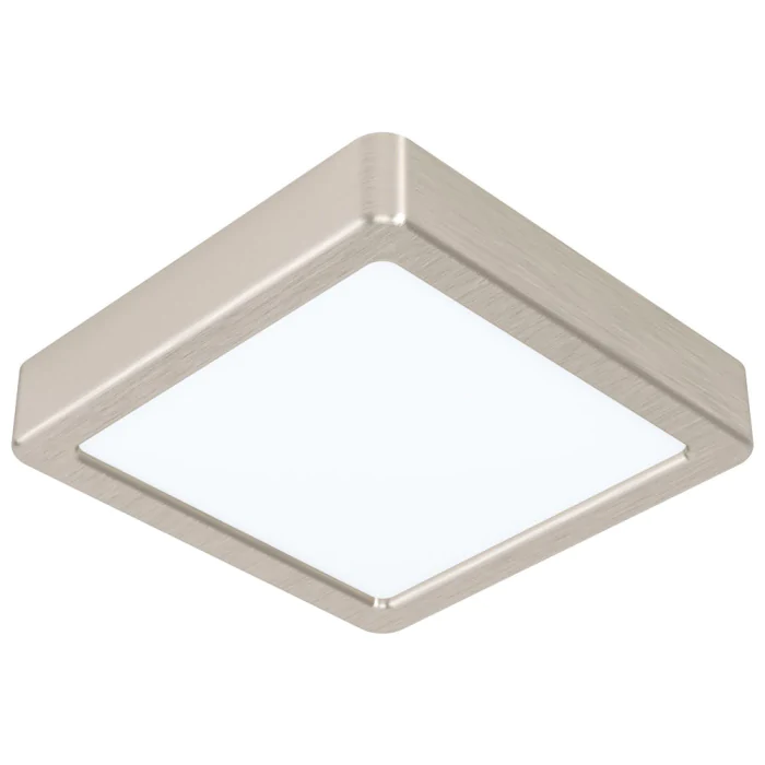 Светодиодный накладной светильник FUEVA 5, 10,5W (LED), 160х160, H28, 1350lm, 4000K, сталь, нике EGLO 99252