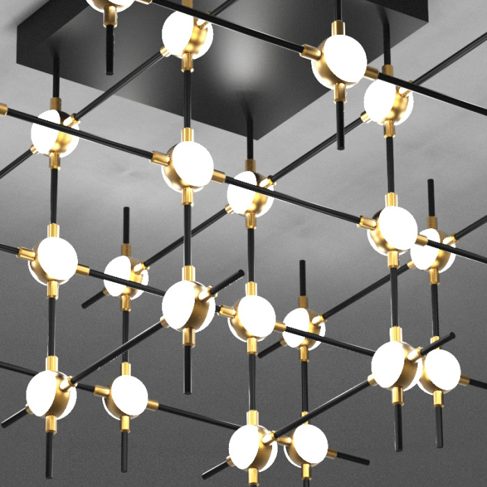 Потолочный светильник Delight Collection Molecular MX18001067-36A black/gold