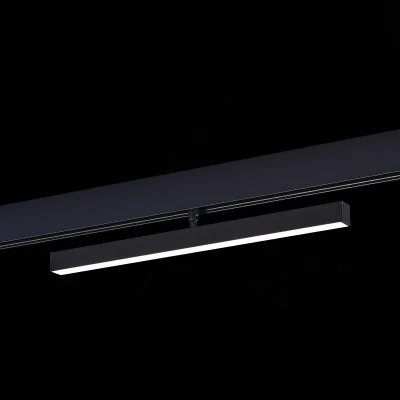 Магнитный трековый светильник Черный LED 1*12W 4000K 750Lm Ra&gt;90 120° IP20 L405xW22,5xH ST802.446.12