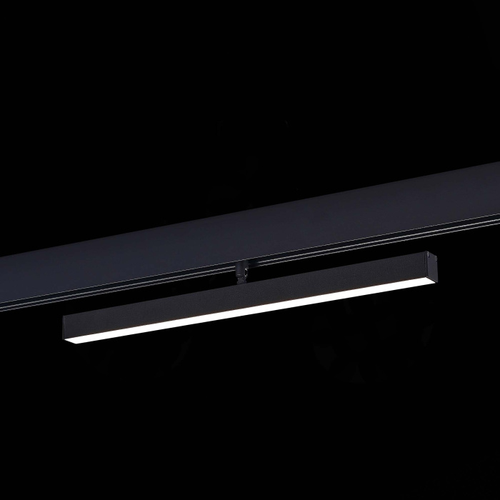 Магнитный трековый светильник Черный LED 1*12W 4000K 750Lm Ra>90 120° IP20 L405xW22,5xH ST802.446.12