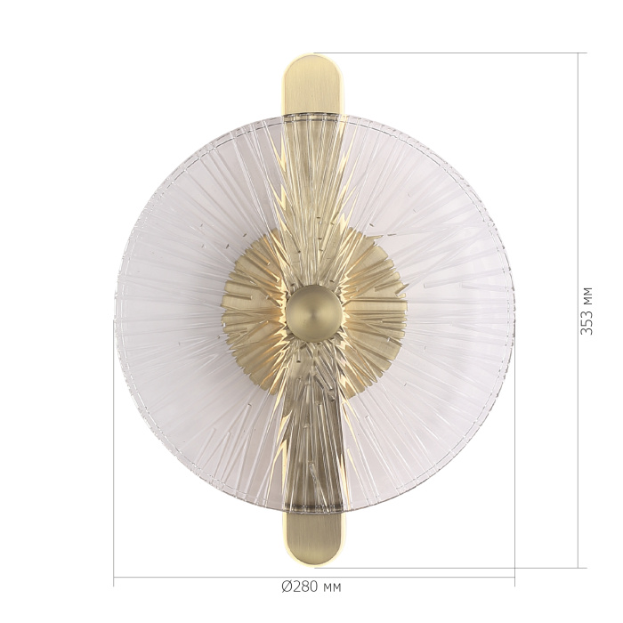 Светильник настенный ST-Luce бронза/прозрачный LED 1*11W 4000K SL6141.301.01