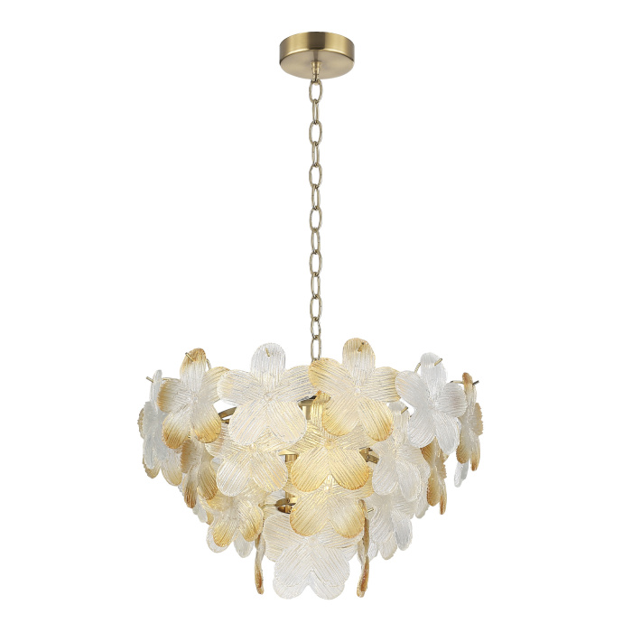 Светильник подвесной ST-Luce золотистый/Прозрачный, янтарный E14 6*60W SL6240.203.06