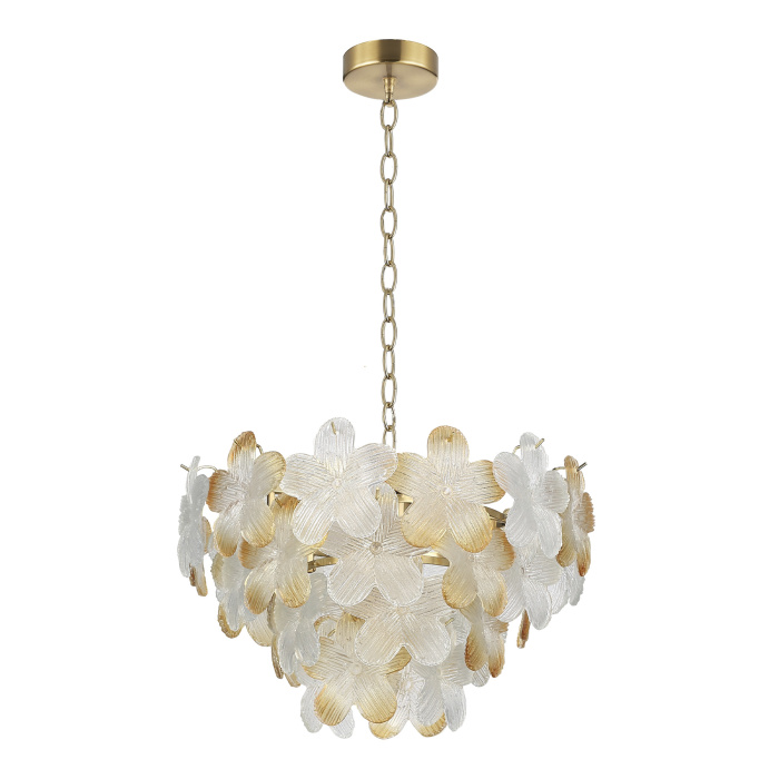 Светильник подвесной ST-Luce золотистый/Прозрачный, янтарный E14 6*60W SL6240.203.06