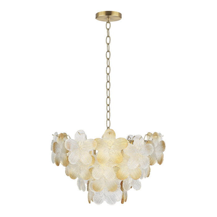 Светильник подвесной ST-Luce золотистый/Прозрачный, янтарный E14 6*60W SL6240.203.06