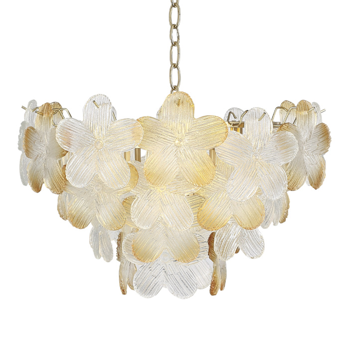 Светильник подвесной ST-Luce золотистый/Прозрачный, янтарный E14 6*60W SL6240.203.06