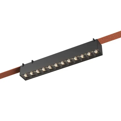 Светильник трековый Черный LED 1*12W 3000K 1 050Lm Ra90 24/40 IP20 L323xW40xH45 48V ST455.436.12