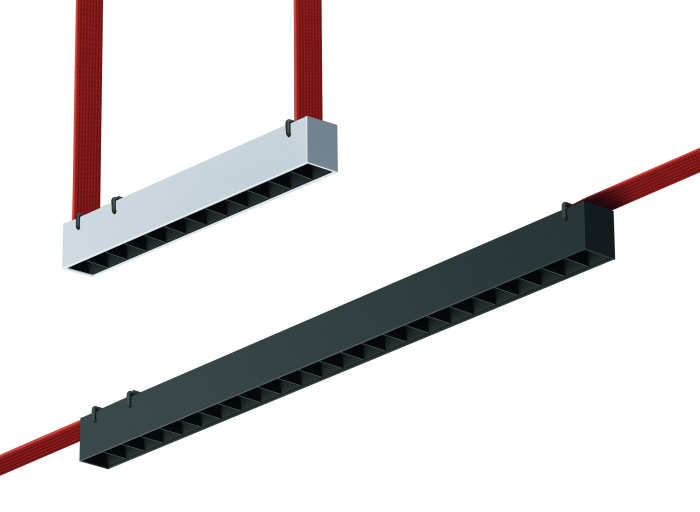 Светильник трековый Черный LED 1*12W 3000K 1 050Lm Ra90 24/40 IP20 L323xW40xH45 48V ST455.436.12