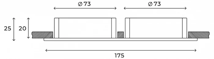 Встраиваемый светильник Hesby Lighting Breeze HSBL_0175