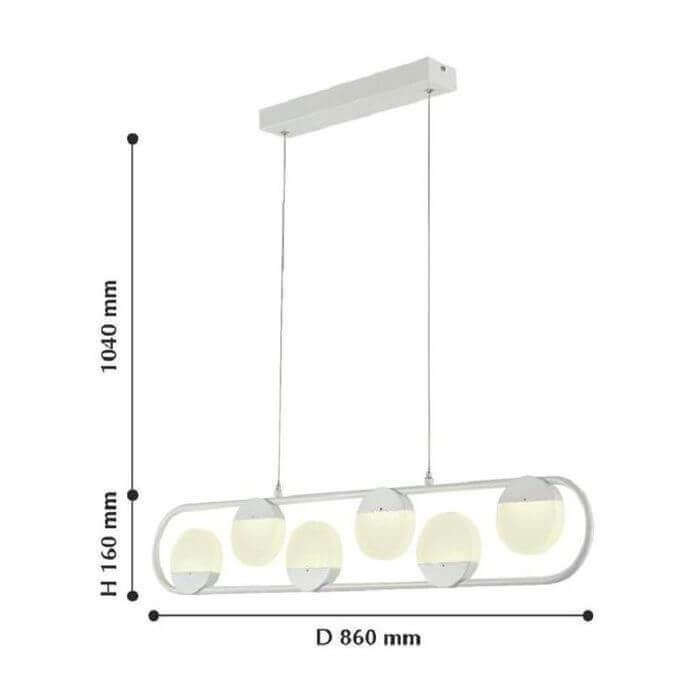 Подвесной светодиодный светильник Favourite Mense 2264-6P