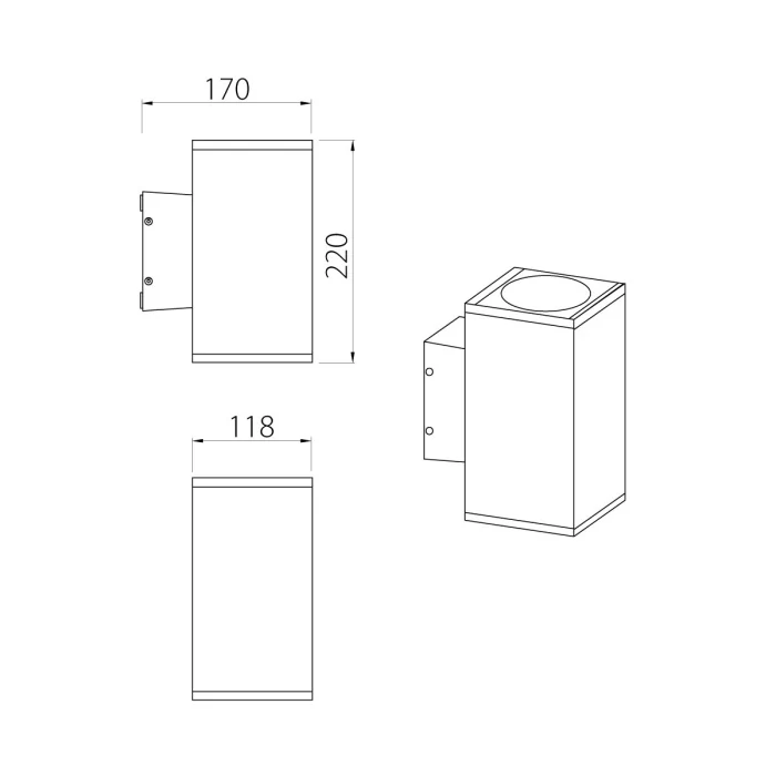 Настенный фонарь Natural Concepts Dwell NC-803482-DG