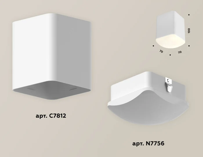 Комплект накладного светильника с акрилом Ambrella light XS7812022