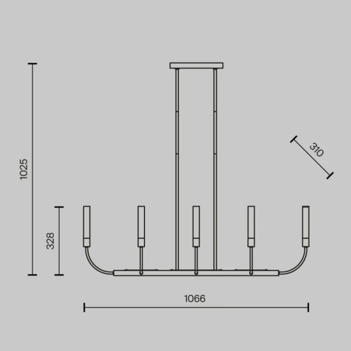 Люстра на штанге Maytoni Deja vu MOD423CL-08C