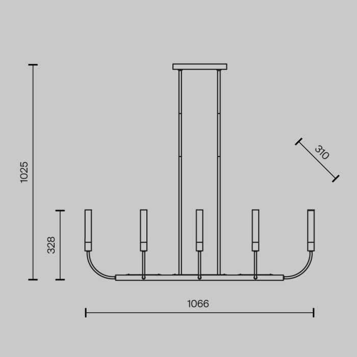 Люстра на штанге Maytoni Deja vu MOD423CL-08C
