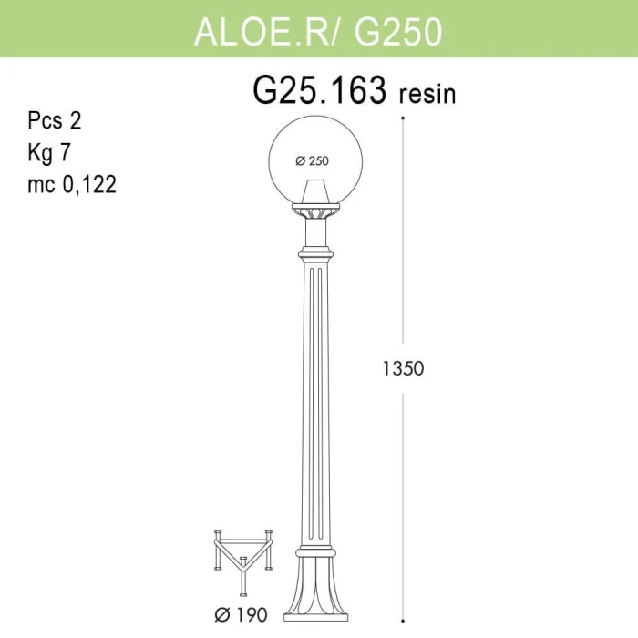Уличный светильник Fumagalli Aloe R/G250 G25.163.000.AZE27
