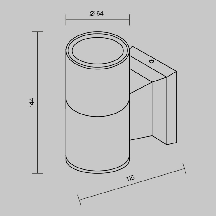 Светильник настенный Maytoni Bowery O574WL-01GR
