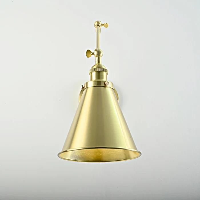 Бра Gloce Cone Shade Loft Industrial Metal Tall Gold ImperiumLoft