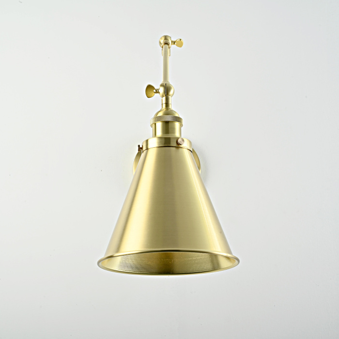 Бра Gloce Cone Shade Loft Industrial Metal Tall Gold ImperiumLoft