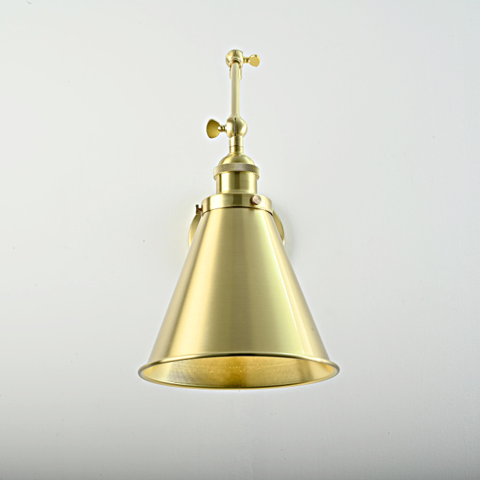 Бра Gloce Cone Shade Loft Industrial Metal Tall Gold ImperiumLoft