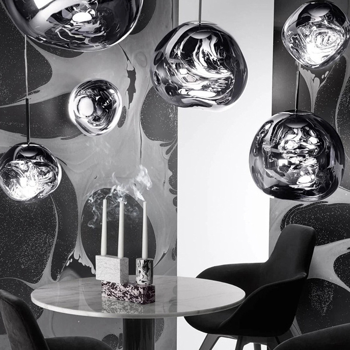 Подвесной светильник Tom Dixon Melt Pendant Silver D28 ImperiumLoft
