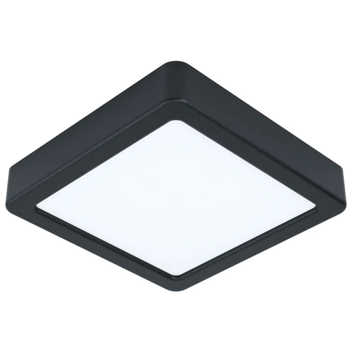 Светодиодный накладной светильник FUEVA 5, 10,5W (LED), 160х160, H28, 1350lm, 4000K, сталь, черн EGLO 99255