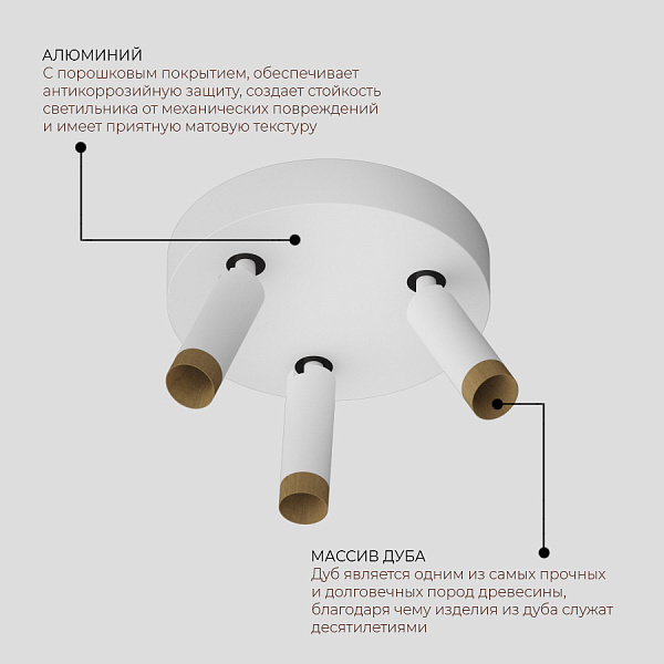 Спот Ledron SAGITONY R3 S40 Dim Wood Wh