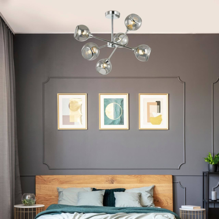 Люстра потолочная 4530/6C COMFI LN21 060 хром Люстра потолочная E27 6*60W 220V SANDRA