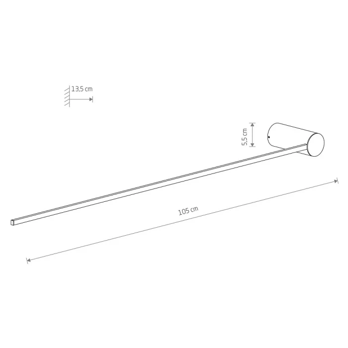Настенный светильник Nowodvorski Arm Led L Black 10856