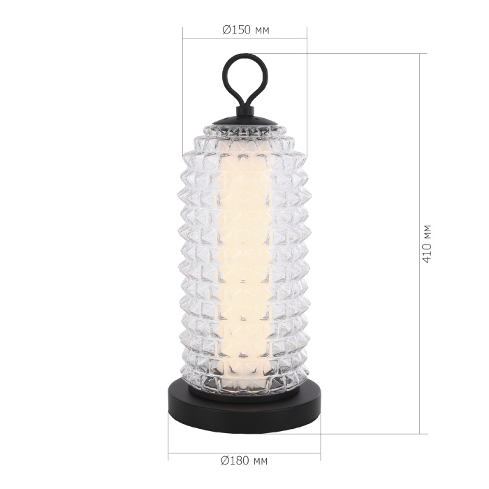 Прикроватная лампа ST-Luce черный/прозрачный LED 1*12W 4000K SL6144.404.01