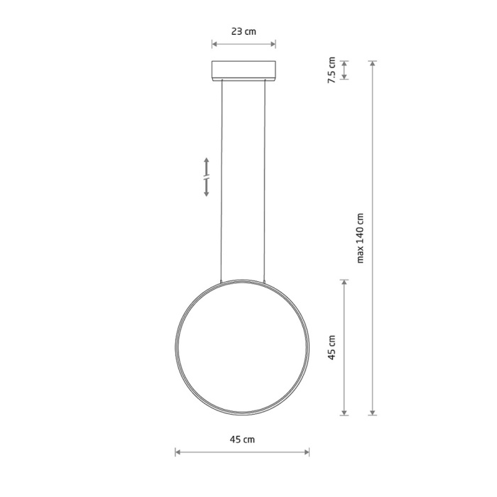 Подвесная люстра Nowodvorski Circolo Led S Black 10860